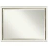 Amanti Art Eva White Gold Narrow Beveled Bathroom Wall Mirror - 43 X 33 In. -Laural Home Shop 59c1117f0d1d1b16 5254 w800 h800 b1 p0