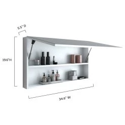 A Touch Of Design Frameless 34" Medicine Cabinet With Full Mirror Front, Hera White 16 A Touch Of Design Frameless 34" Medicine Cabinet With Full Mirror Front, Hera White -Laural Home Shop 59e16c3202bb30cd 5191 w800 h800 b1 p0