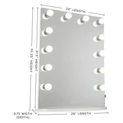 Impressions Vanity Company Hollywood Premiere Slim XL Vanity Mirror, White -Laural Home Shop 5a21073a000a1f59 3999 w800 h800 b1 p0