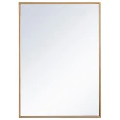Elegant Furniture & Lighting Metal Mirror Medicine Cabinet 20"x28", Brass
