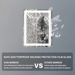 Wellfor Frameless LED Lighted Dimmable Bathroom Vanity Mirror With Defogger, 28"x36" 25 Wellfor Frameless LED Lighted Dimmable Bathroom Vanity Mirror With Defogger, 28"x36" -Laural Home Shop 5a814c1902f4d9b8 7356 w800 h800 b0 p0