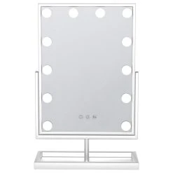 Dyconn Faucet 15x17" Hollywood Tri-Color Mirror, 12 Bulbs, White -Laural Home Shop 5a8169860363fef4 0838 w800 h800 b1 p0