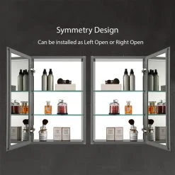 Blossom Kitchen & Bath Supply Aluminum Bathroom Medicine Cabinet, Recess Or Surface Mount, 15"x26" -Laural Home Shop 5af1b179010031d1 1906 w800 h800 b0 p0