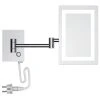 Wellfor Group LLC Wall Mount LED Two-Sided Magnifying Bathroom Makeup Mirror 3X Magification