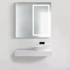 Krugg Reflections USA 42x42 Recessed Or Surface Mount Medicine Cabinet 8 Shelves, LED, Right -Laural Home Shop 5b51bc19014e1f79 4344 w800 h800 b0 p0