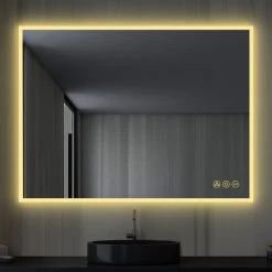 Blossom Kitchen & Bath Supply Fogless, Dimmable, Color Temperature Adjustable LED Mirror, 48x36 -Laural Home Shop 5b61b7aa0120333e 9655 w800 h800 b0 p0