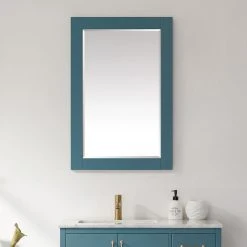 Altair Sutton Rectangular Bathroom Wood Framed Wall Mirror, Royal Green, 24" -Laural Home Shop 5b91cd3e0244a348 5450 w800 h800 b0 p0