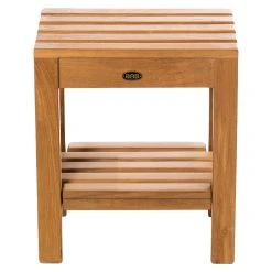 ARB Teak & Specialties BEN537 - ARB Teak Coach Shower Bench 16" (40cm) With Removable Shelf -Laural Home Shop 5c211ecc0ffdf5f5 0881 w800 h800 b1 p0