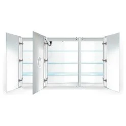 Krugg Reflections 60"x36" LED Medicine Cabinet, Dimmer/Defog, Makeup Mirror, And USB, Light Left 12 Krugg Reflections 60"x36" LED Medicine Cabinet, Dimmer/Defog, Makeup Mirror, And USB, Light Left -Laural Home Shop 5c212e270c62f879 8503 w800 h800 b1 p0