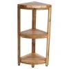 Ecodecors Earthyteak Corner Teak Shower Stools Or Shelf, 16"x15"x18"