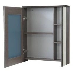 InFurniture Inc., Medicine Cabinet, Dark Paulownia Wood, Textured Finish, 29.5" -Laural Home Shop 5cc1cd830aea453b 9528 w800 h800 b1 p0