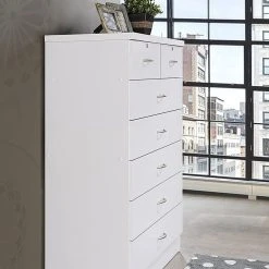 Imtinanz White Chest Of Drawers With Locks -Laural Home Shop 5d7135050119dd9c 5848 w800 h800 b0 p0