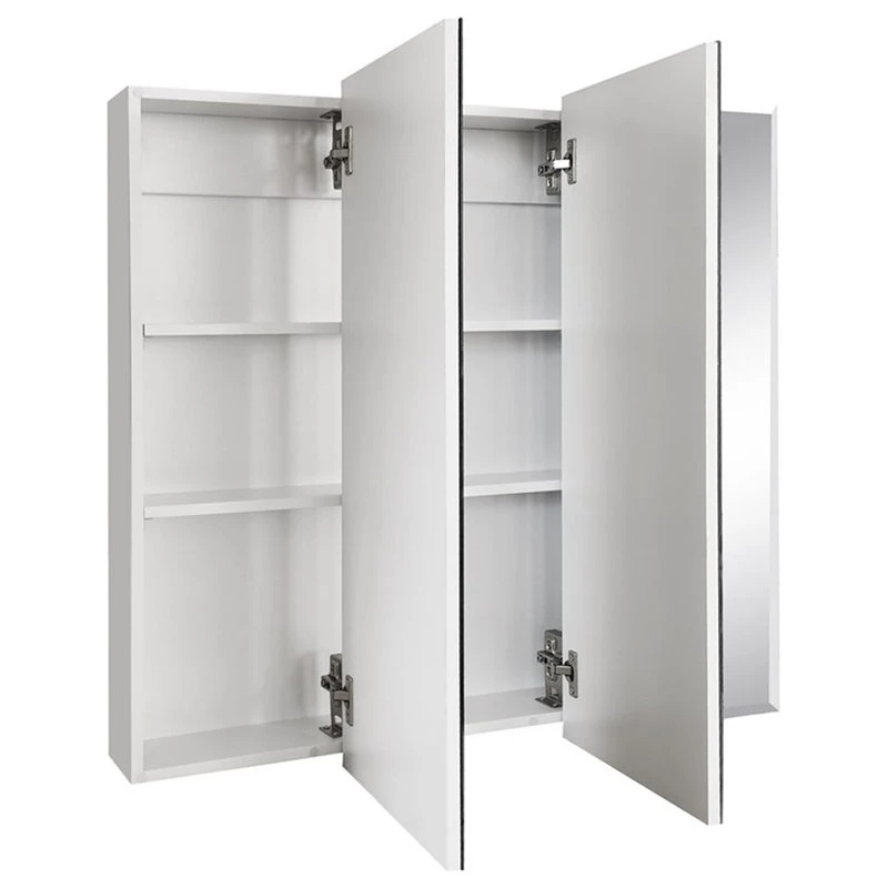 Design House Cyprus 24-Inch Wood Medicine Cabinet Mirror In White 4 Design House Cyprus 24-Inch Wood Medicine Cabinet Mirror In White - Image 2