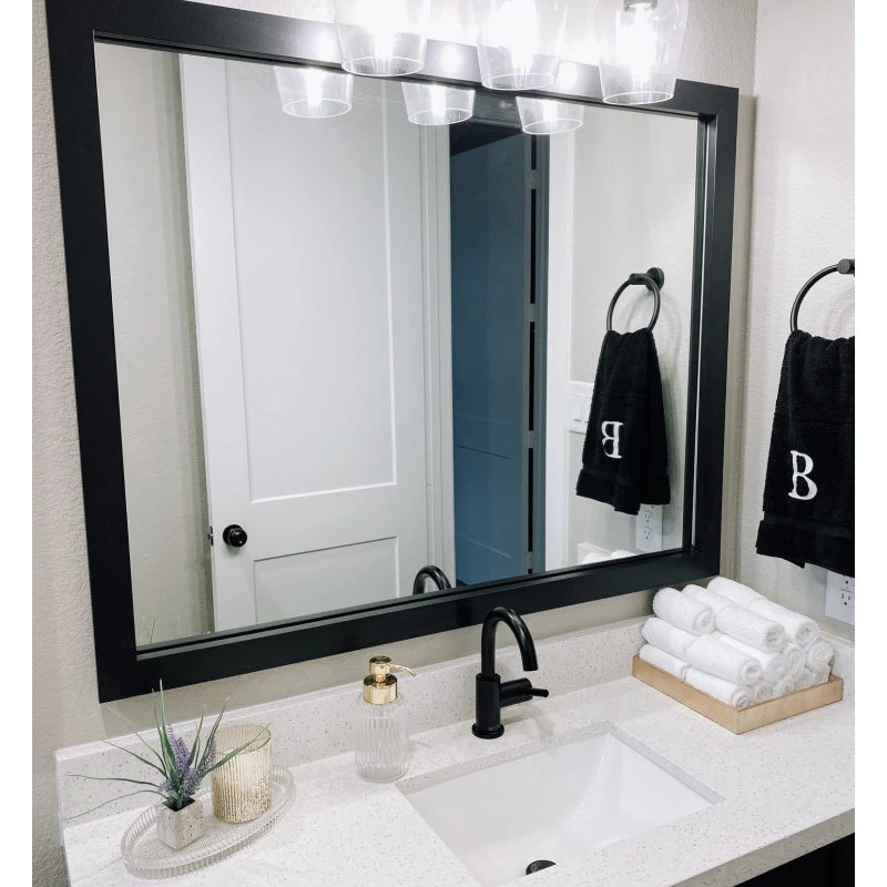 FrameMyMirror Meade Framed Wall Mirror, Black, 28"x48" 14 FrameMyMirror Meade Framed Wall Mirror, Black, 28"x48" - Image 12