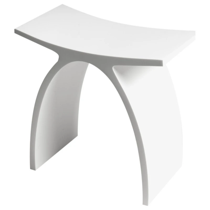 Alfi Trade Inc Alfi Brand Abst77 Arched White Matte Solid Surface Resin Bathroom/Shower Stool 8 Alfi Trade Inc Alfi Brand Abst77 Arched White Matte Solid Surface Resin Bathroom/Shower Stool - Image 6