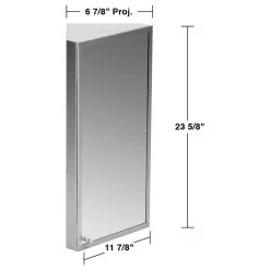 Renovators Supply Manufacturing Wall Mount Corner Medicine Cabinet Storage With Mirror Brushed Stainless Steel -Laural Home Shop 5e91bb2809d6496d 0188 w800 h800 b1 p0