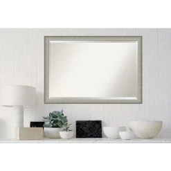 Amanti Art Elegant Brushed Pewter Narrow Beveled Bathroom Wall Mirror - 39 X 27 In. 14 Amanti Art Elegant Brushed Pewter Narrow Beveled Bathroom Wall Mirror - 39 X 27 In. -Laural Home Shop 5ea18bb70ec6db4e 5260 w800 h800 b0 p0