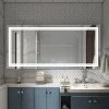 Wellfor Frameless LED Lighted Dimmable Bathroom Vanity Mirror With Defogger, 60"x28" -Laural Home Shop 5eb1d52203b4f71a 7338 w800 h800 b0 p0