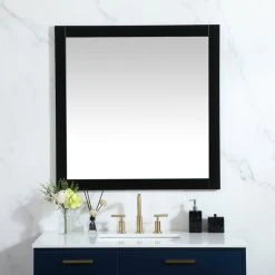 Elegant Furniture & Lighting Alice Vanity Mirror, 36"x36", Black -Laural Home Shop 5f41b81e00958eed 9034 w800 h800 b0 p0