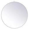 Elegant Furniture & Lighting Elegant Decor Eternity 45" Round Mid Century Metal Frame Hooked Mirror In White -Laural Home Shop 5f914d1701e0d718 9336 w800 h800 b1 p0