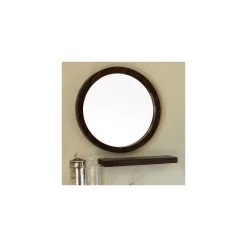 Bellaterra Home Round Mirror, Ebony, 21" 5 Bellaterra Home Round Mirror, Ebony, 21" -Laural Home Shop 5fb1319a069c8e09 2652 w800 h800 b0 p0