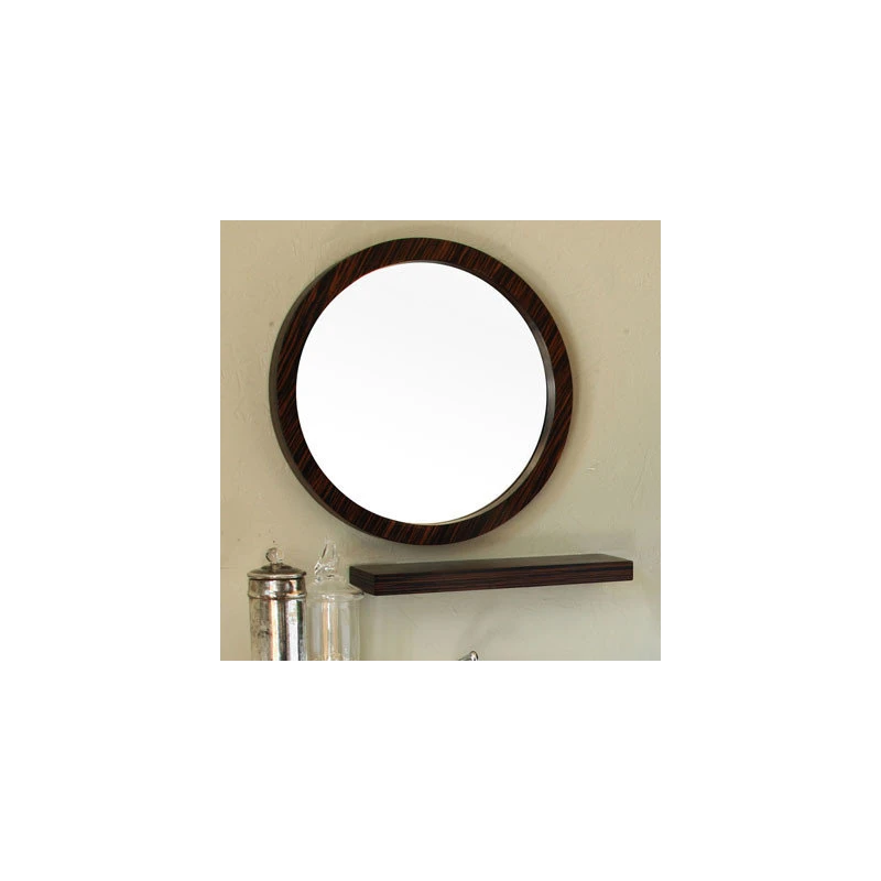 Bellaterra Home Round Mirror, Ebony, 21" 4 Bellaterra Home Round Mirror, Ebony, 21" - Image 2