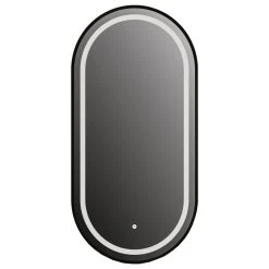 Vanity Art LLC 18" X 36" Large Lapping LED Lighted Bath Vanity Mirror, Black, 18" X 36"