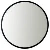 Dillon And Daria's Designs LLC Utopia Alley Wall-Mounted Bathroom Mirror, 24'', Matt Black