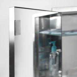 Head West, Inc. Head West Brushed Nickel Stainless Steel Medicine Cabinet, 16x26" -Laural Home Shop 617190600fd92656 3391 w800 h800 b0 p0