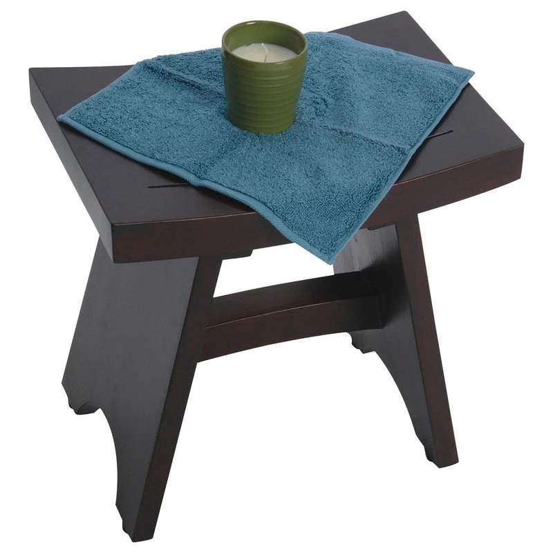DecoTeak 18" Serenity Teak Eastern Style Shower Bench, Without Shelf 7 DecoTeak 18" Serenity Teak Eastern Style Shower Bench, Without Shelf - Image 5