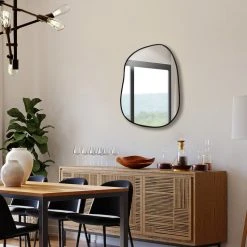 Mirrorize Canada 19"x27" Black Asymmetrical/Irregular Wall Mirror -Laural Home Shop 6211fa2503d56ed8 3252 w800 h800 b0 p0