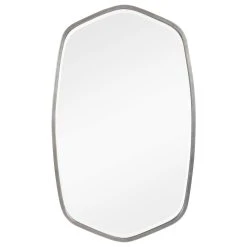 Uttermost 09699 Duronia 37" X 23" Framed Bathroom Mirror - Brushed Silver
