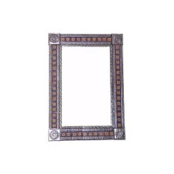 Fine Crafts & Imports Big Silver Orizaba Tile Talavera Tin Mirror