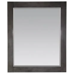 Altair Maribella Rectangular Bathroom Wood Framed Wall Mirror, Black, 28"