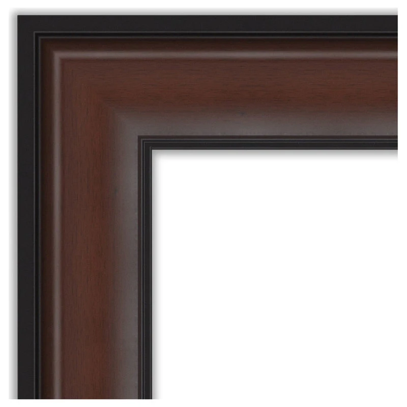 Amanti Art Harvard Walnut Non-Beveled Bathroom Wall Mirror - 22.5 X 28.5 In. 5 Amanti Art Harvard Walnut Non-Beveled Bathroom Wall Mirror - 22.5 X 28.5 In. - Image 3