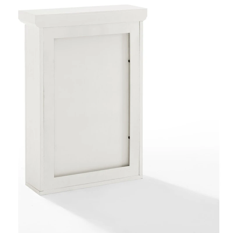 Crosley Seaside Mirrored Wall Cabinet Distressed White 6 Crosley Seaside Mirrored Wall Cabinet Distressed White - Image 4