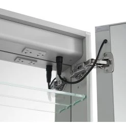 AQUADOM Pacifica Led Lighted Bathroom Medicine Cabinet Left Hinge 20"x26"x5" 11 AQUADOM Pacifica Led Lighted Bathroom Medicine Cabinet Left Hinge 20"x26"x5" -Laural Home Shop 6311685a0ca9f4a3 7848 w800 h800 b0 p0