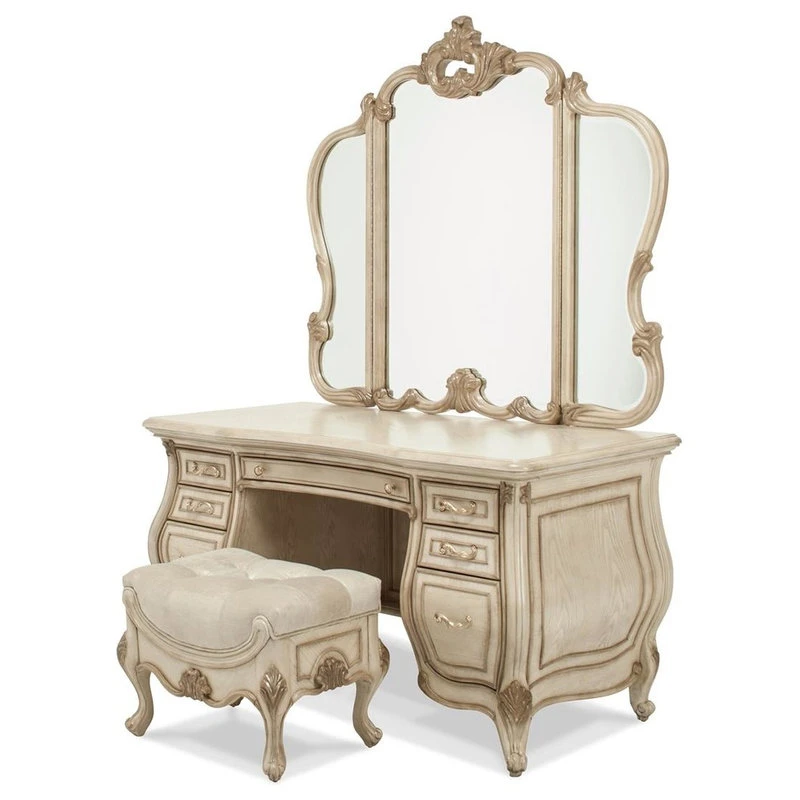 Michael Amini Aico Platine De Royale Vanity Mirror, Champagne 09068-201 7 Michael Amini Aico Platine De Royale Vanity Mirror, Champagne 09068-201 - Image 5