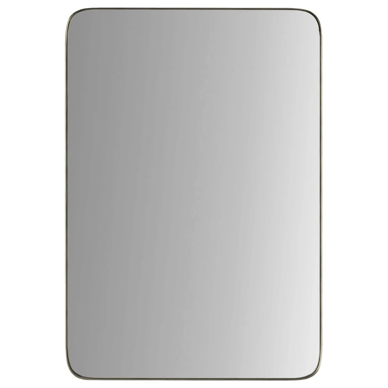 FrameMyMirror Highland Framed Rounded Rectangle Mirror, Nickel 5 FrameMyMirror Highland Framed Rounded Rectangle Mirror, Nickel - Image 3
