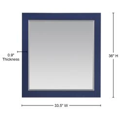 Altair Maribella Rectangular Bathroom Wood Framed Wall Mirror, Turquoise, 34" -Laural Home Shop 6401ba8e0244a2e9 5449 w800 h800 b1 p0