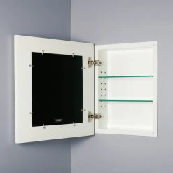 14"x18" Fox Hollow Furnishings Mirrored Medicine Cabinet, Shaker White 7 14"x18" Fox Hollow Furnishings Mirrored Medicine Cabinet, Shaker White -Laural Home Shop 642149970b748353 2486 w800 h800 b0 p0