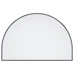 Glass Warehouse 60" W X 40" H Arch Shape Stainless Steel Framed Mirror, Black