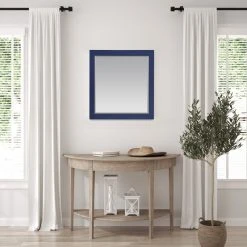 Altair Maribella Rectangular Bathroom Wood Framed Wall Mirror, Turquoise, 34" -Laural Home Shop 64b1ab630244a2e7 5449 w800 h800 b0 p0