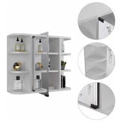 FM FURNITURE Valdez Medicine Cabinet, White -Laural Home Shop 6501446a03650d4c 7927 w800 h800 b1 p0