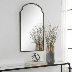 Vhomes Lights Beautiful Arch Top Metal Frame Wall Mirror, Rich Dark Bronze -Laural Home Shop 651134e903f048aa 8090 w800 h800 b0 p0