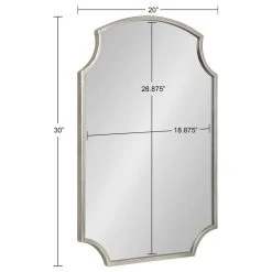 Uniek Carlow Framed Wall Mirror, Silver 20x30 15 Uniek Carlow Framed Wall Mirror, Silver 20x30 -Laural Home Shop 6531c70f01b121b2 6170 w800 h800 b1 p0