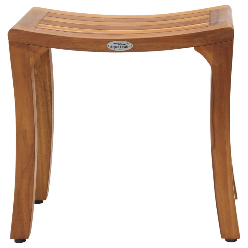 AquaTeak Patented 18" Asia Curve Teak Shower Bench 14 AquaTeak Patented 18" Asia Curve Teak Shower Bench - Image 12