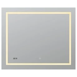 AQUADOM Daytona LED Lighted Bathroom Fog Free Dimmable Mirror 40"x30"x1"
