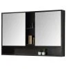 Fine Fixtures Surface Mount Bathroom Medicine Cabinet, Black.