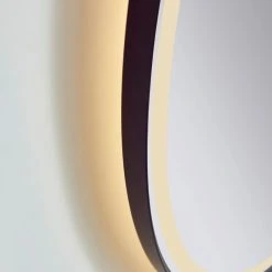 Vinnova Horizontal Round LED Wall Mount Bathroom Vanity Mirror Black Frame, 36 Inch -Laural Home Shop 65e1dc7e026a7997 1871 w800 h800 b0 p0